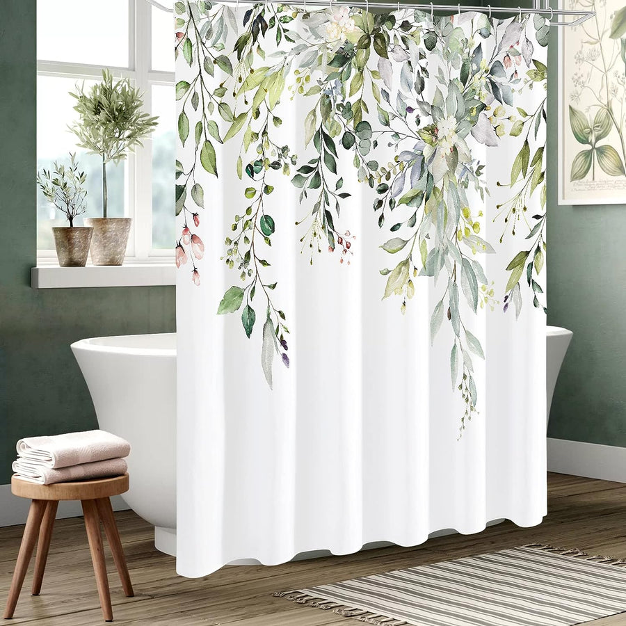 Green Eucalyptus Shower Curtain - view 2