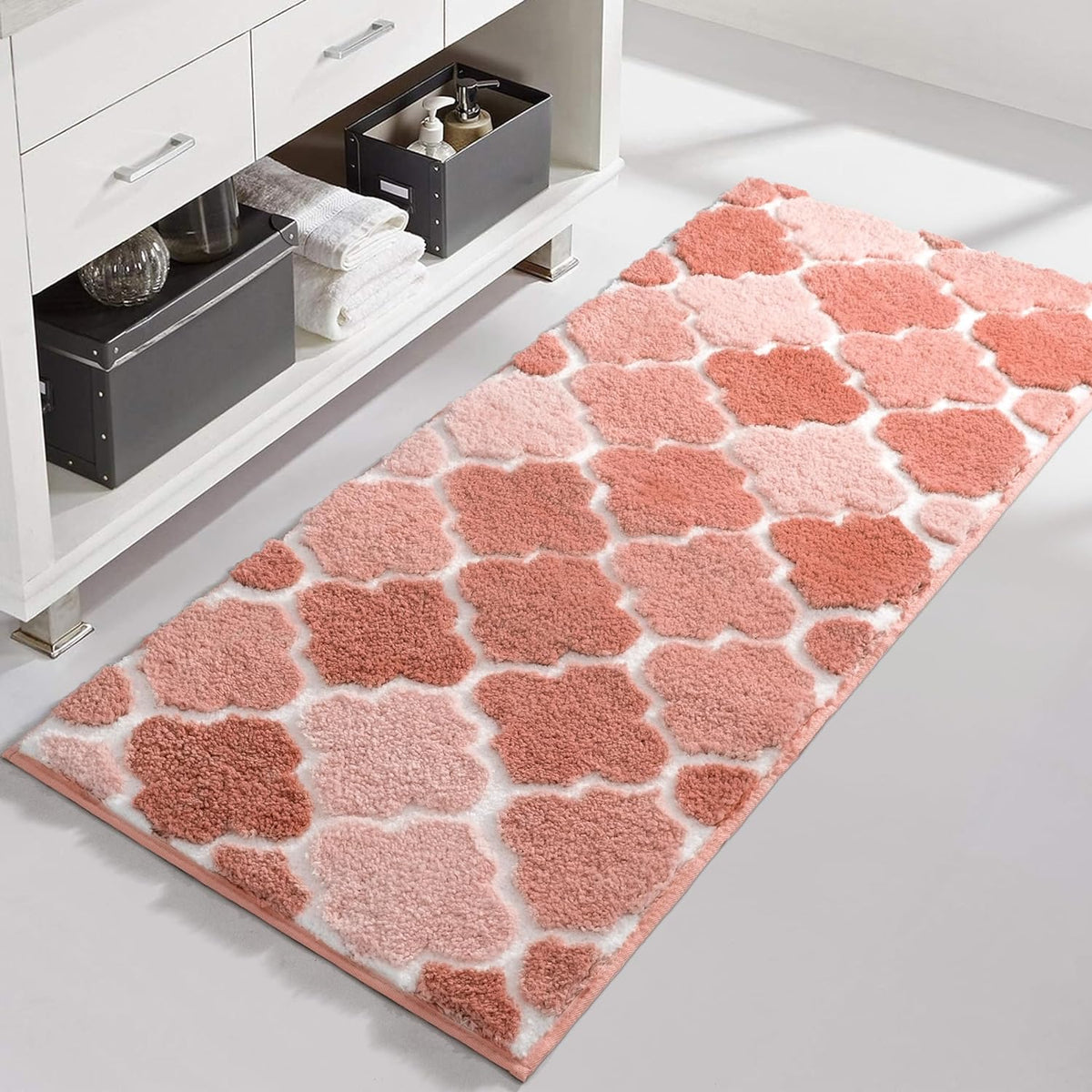 Feblilac Geometric Pattern Tufted Bath Mat - view 25