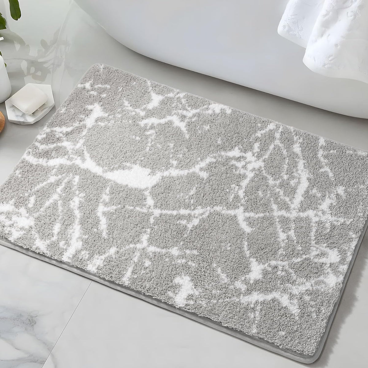 Feblilac Rock Texture Pattern Tufted Bath Mat - view 17