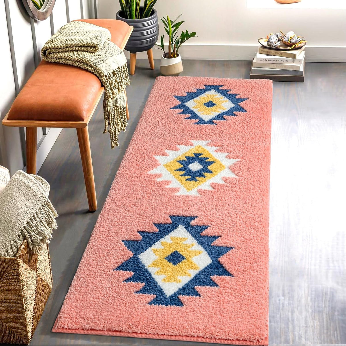 Feblilac Boho Black Tufted Bath Mat - view 24