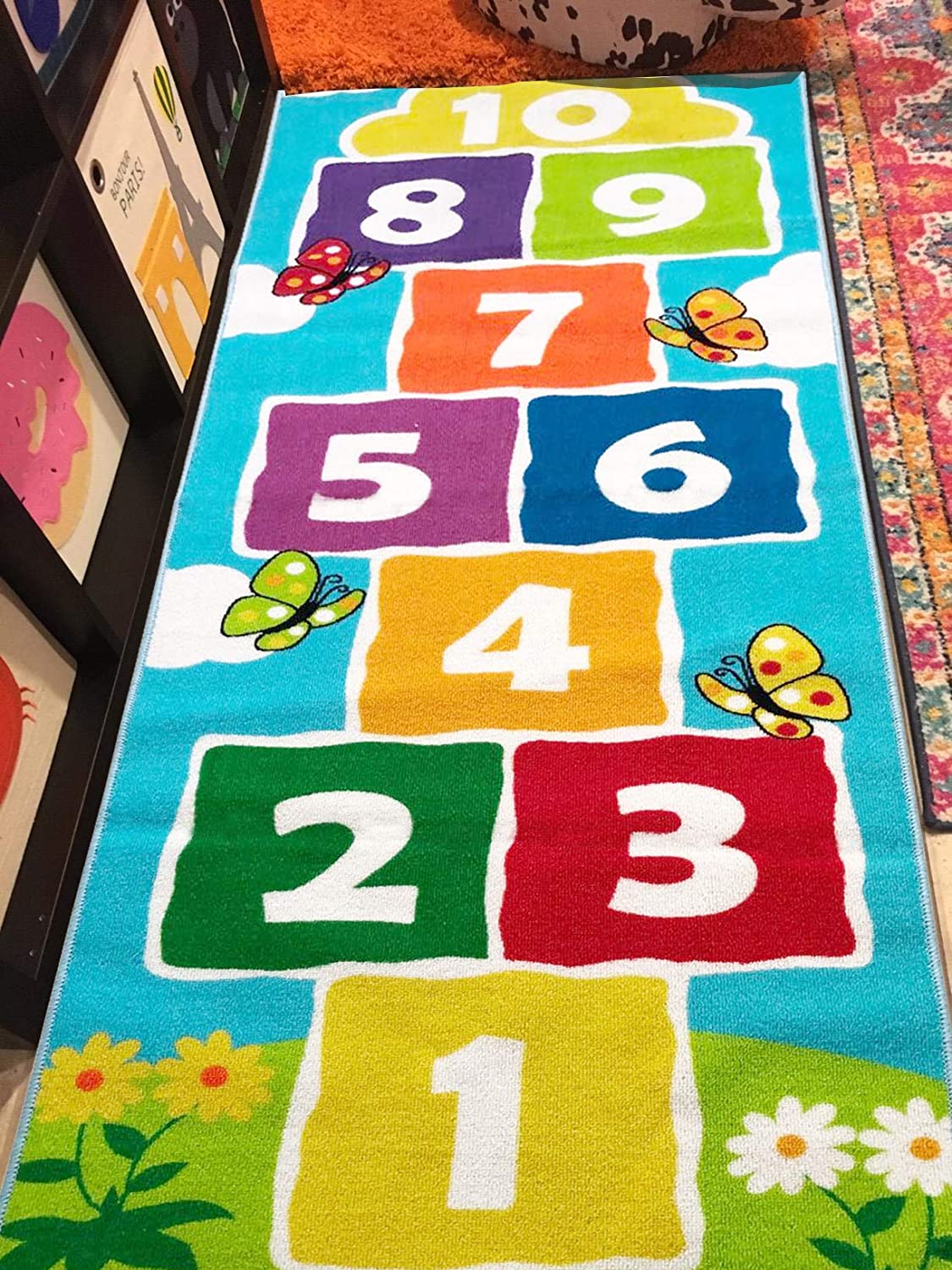 Game Runner Rug for Kids Bedroom Playroom, Children Carpet