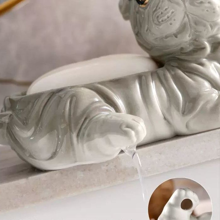Feblilac Puppy Soap Box for Bathroom - view 4