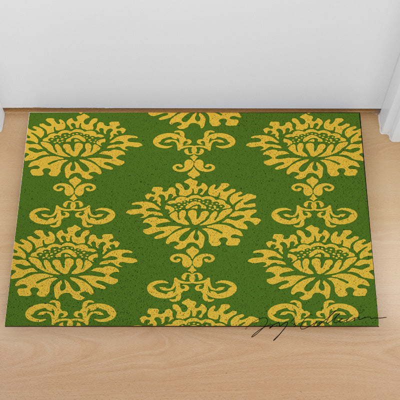 Feblilac Baroque Style One Big Flower PVC Coil Door Mat - view 4