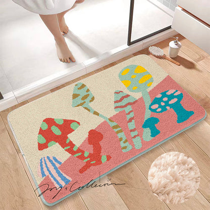 Feblilac Morandi Mushroom Tufted Bath Mat