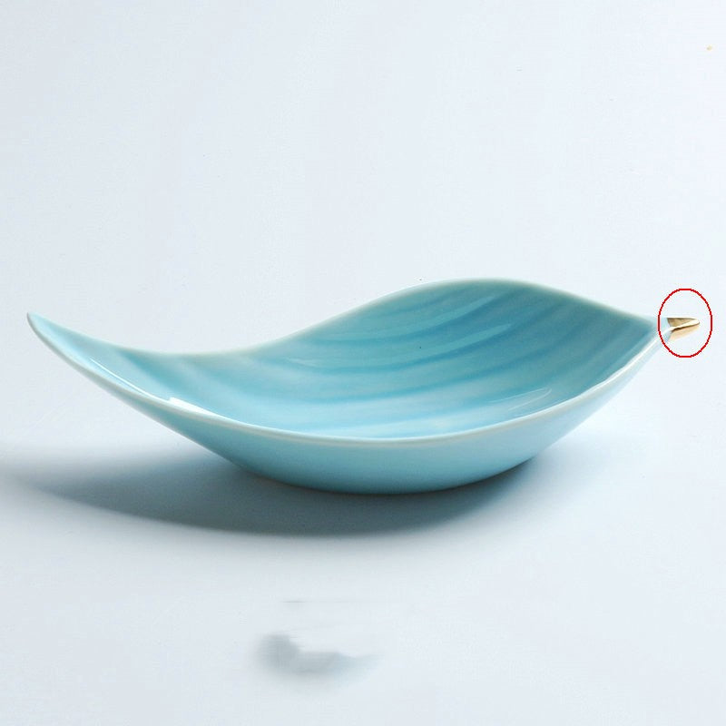Feblilac Leaf-Shaped Ceramic Small Dish Saucer Dinnerware - view 7