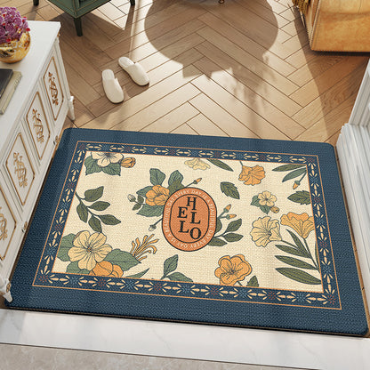 Feblilac Persian Blue Garden Polyester Door Mat