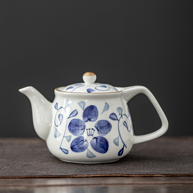 Feblilac Hand Painted Flowers Ceramic Teapot