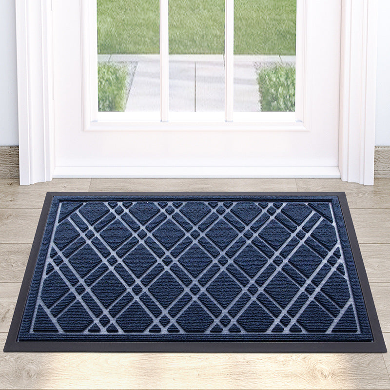 Feblilac Solid Geometric Embossing Door Mat