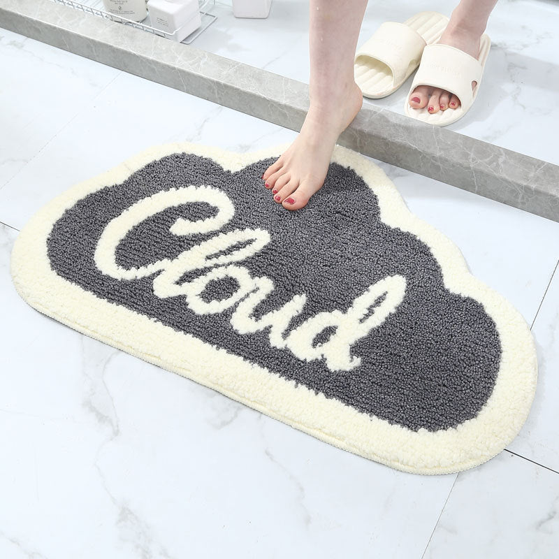 Feblilac Cute the Cloud Tufted Bath Mat