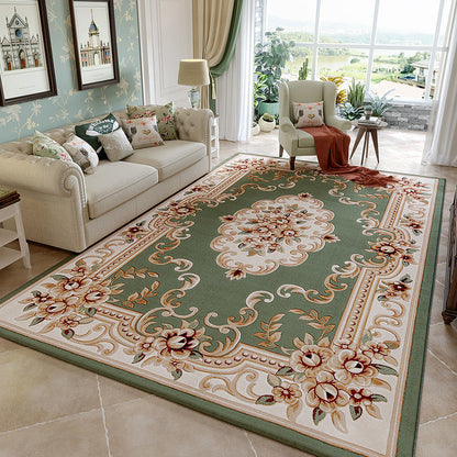 European Flowers Style Area Rug,  Vintage Carpet for  Living Room Bedroom