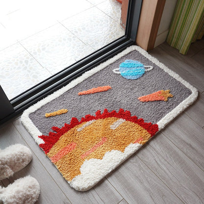 Feblilac Geometric and Space Tufted Bath Mat