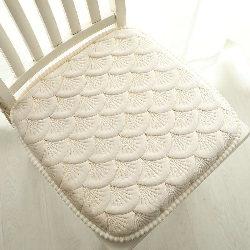 Feblilac Solid Leaves Plush Memory Foam Cushion