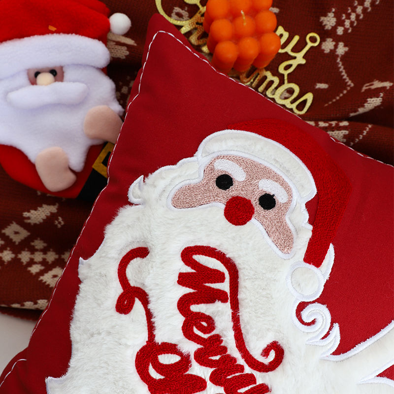 Christmas Pillow Cushion, Pine Tree Snowman Holiday Decoration, Throw Pillow - view 5