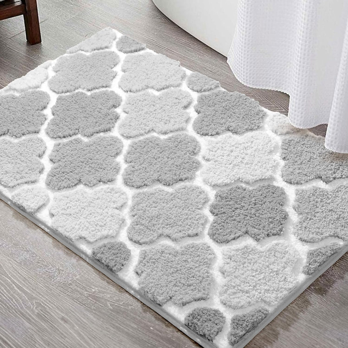 Feblilac Geometric Pattern Tufted Bath Mat - view 19