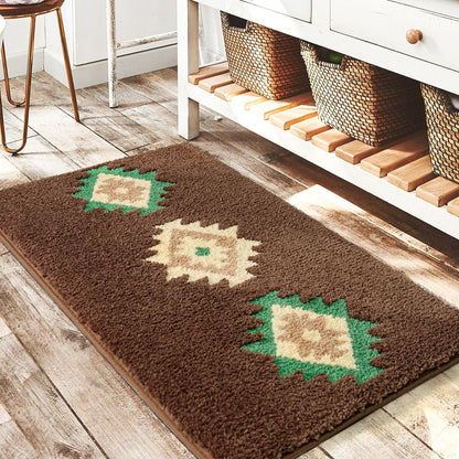 Feblilac Boho Black Tufted Bath Mat