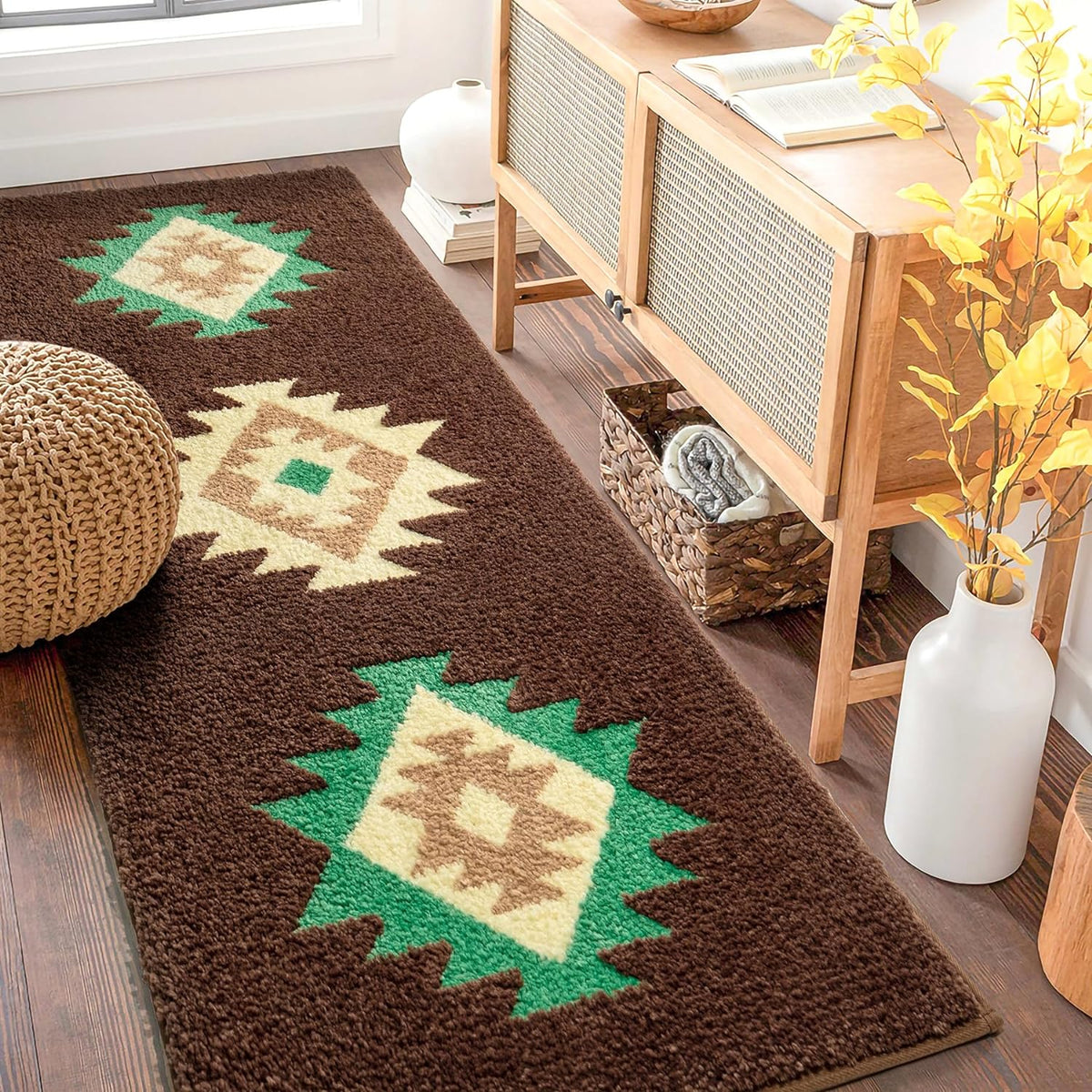 Feblilac Boho Black Tufted Bath Mat - view 16