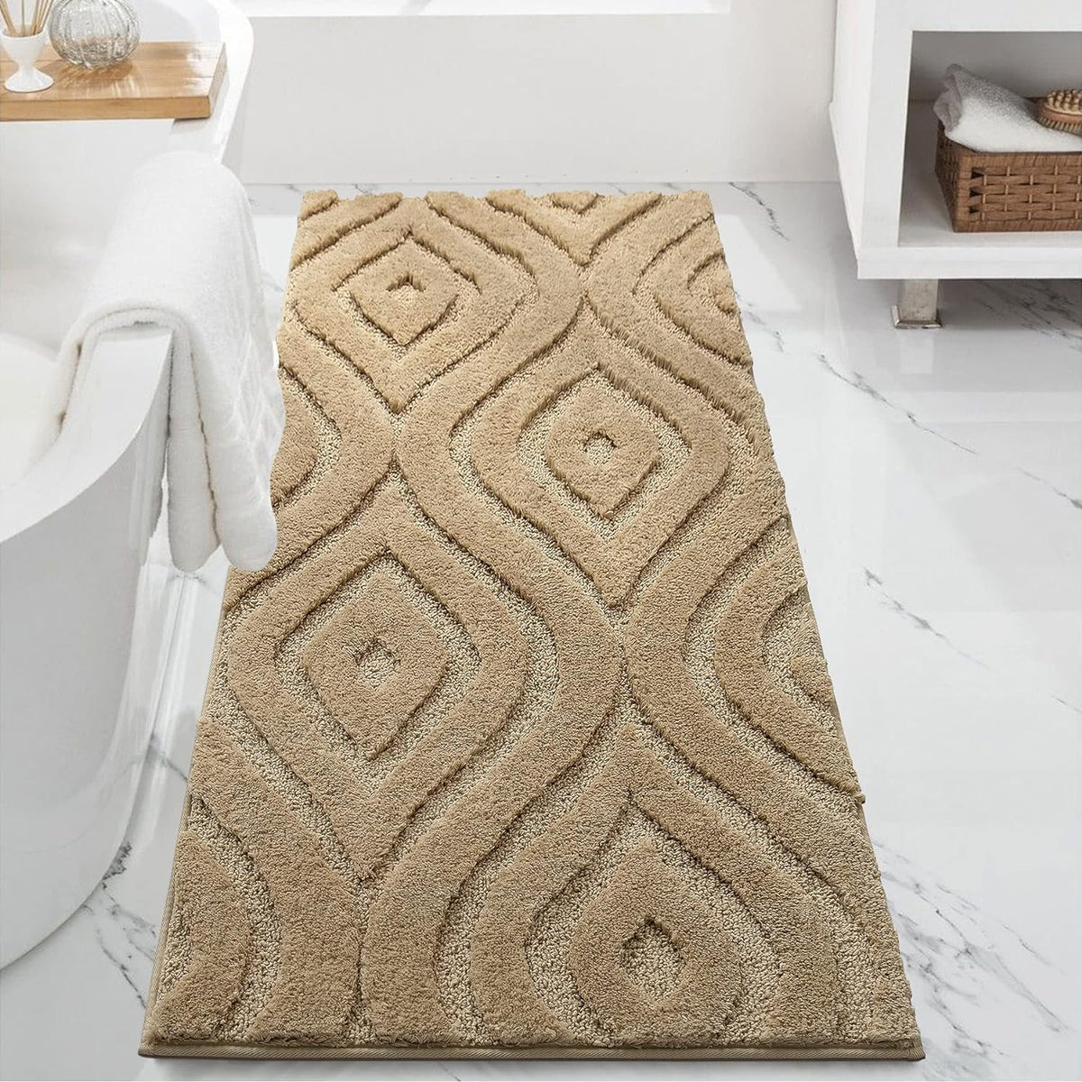 Feblilac Boho Decor Tufted Bath Mat - view 10