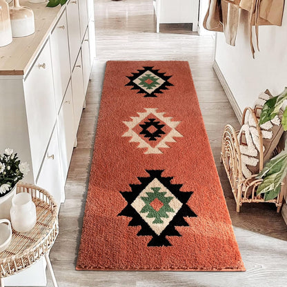 Feblilac Boho Black Tufted Bath Mat