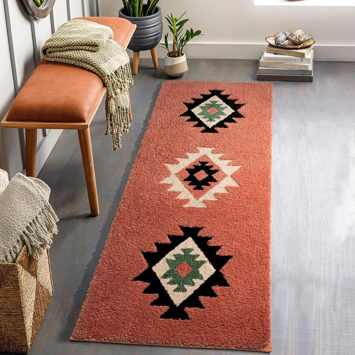 Feblilac Boho Black Tufted Bath Mat - view 28