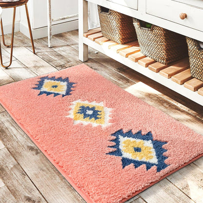 Feblilac Boho Black Tufted Bath Mat