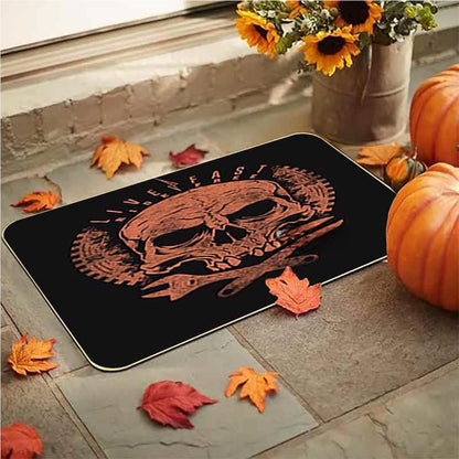 Feblilac  Halloween Ghost Face Grimace Thriller PVC Coil Door Mat