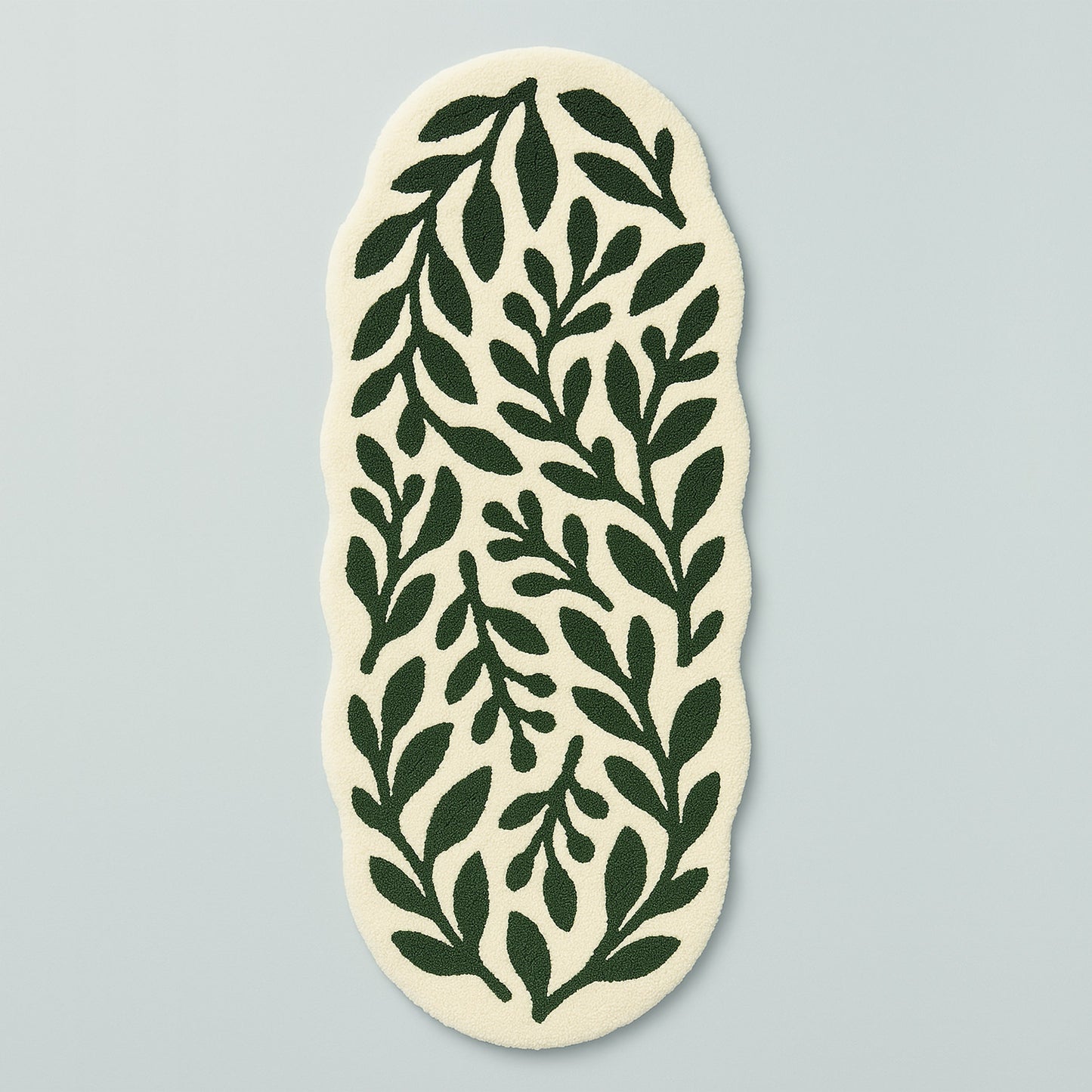 Feblilac Leaf Tufted Runner Bath Mat