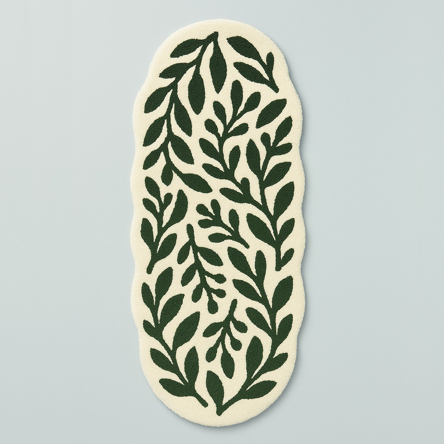 Feblilac Leaf Tufted Runner Bath Mat