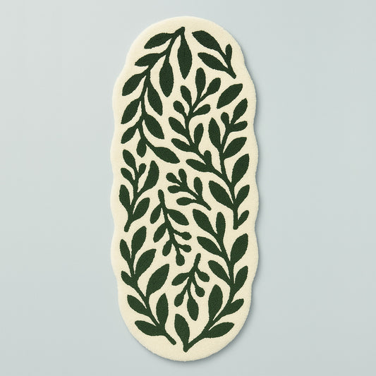 Feblilac Leaf Tufted Runner Bath Mat