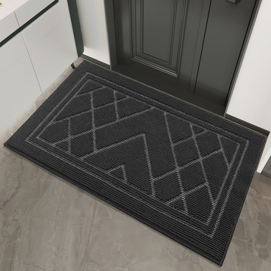 Feblilac Solid Geometric Embossing Polypropylene Door Mat - view 4
