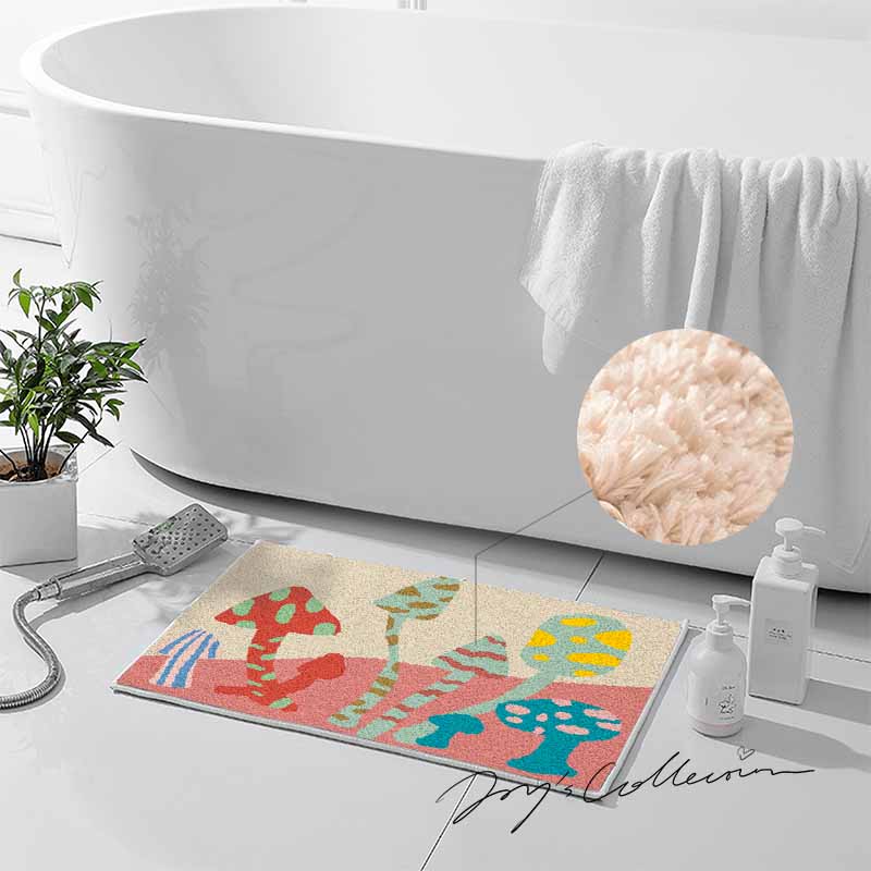 Feblilac Morandi Mushroom Tufted Bath Mat