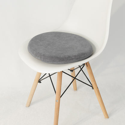 Feblilac Round Solid Suede Memory Foam Cushion