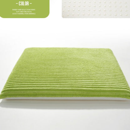 Feblilac Solid Corduroy Memory Foam Cushion Seat Pads