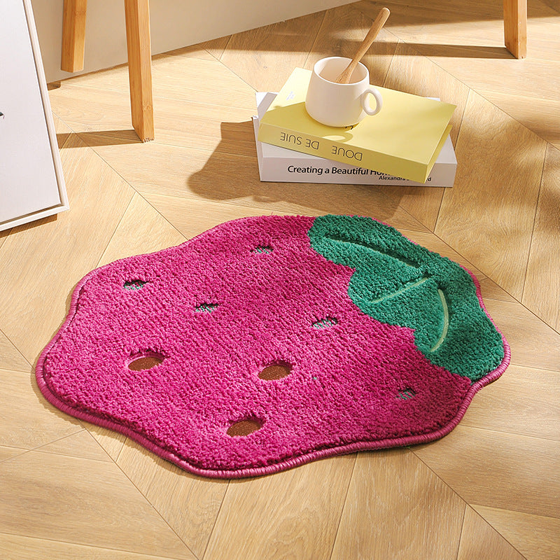 Feblilac Cute Fruit Grape Tufted Bath Mat