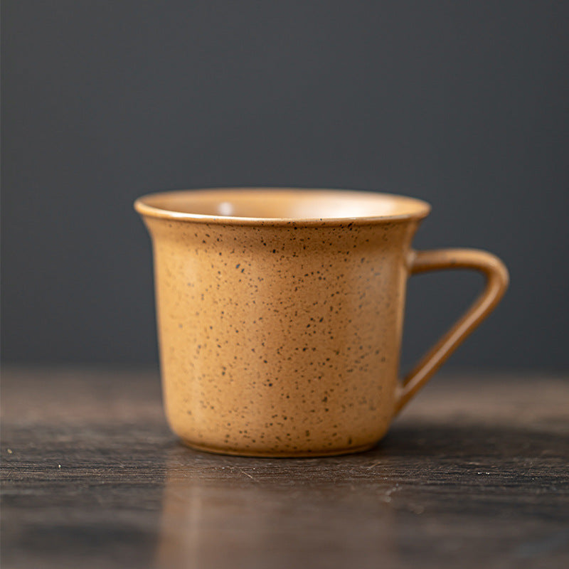 Feblilac Japanese Style Short Ceramic Mug Vintage Cup for Coffee or Tea