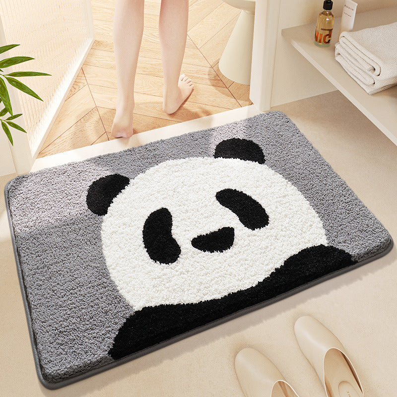 Feblilac Cute Cartoon Panda Tufted Bath Mat - view 3