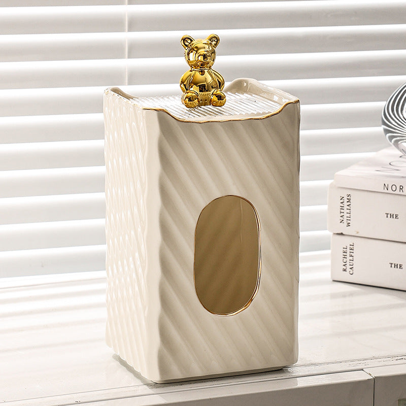 Feblilac Color Bear Stripe Ceramic Tissue Holder - view 8