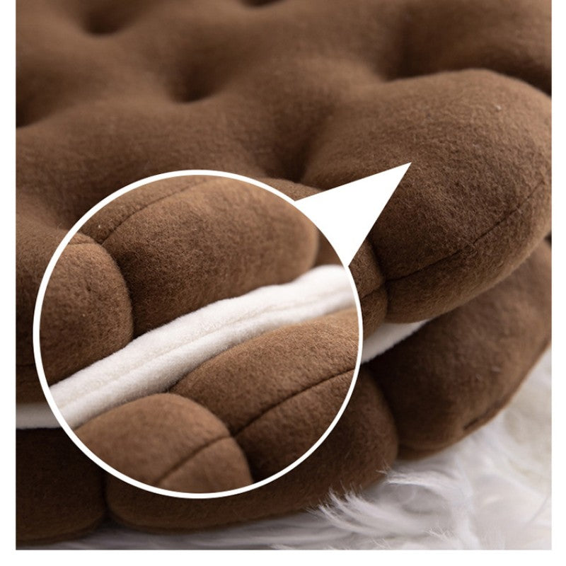 Feblilac Thickened Sandwich Biscuit Plush Cushion