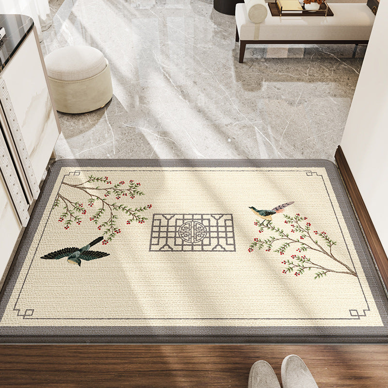 Feblilac Chinese Style Branches and Birds Polyester Door Mat - view 2