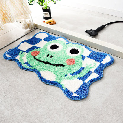 Feblilac Cute Cartoon Animals Tufted Bath Mat