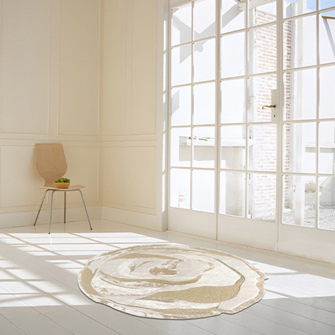 Feblilac Abstract Striped Cloud Handmade Tufted Acrylic Livingroom Carpet Area Rug