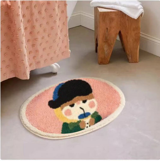 Feblilac Cute Van Gogh Tufted Bath Mat