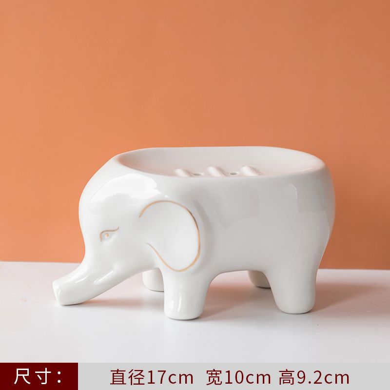 Feblilac Elephant Soap Box for Bathroom