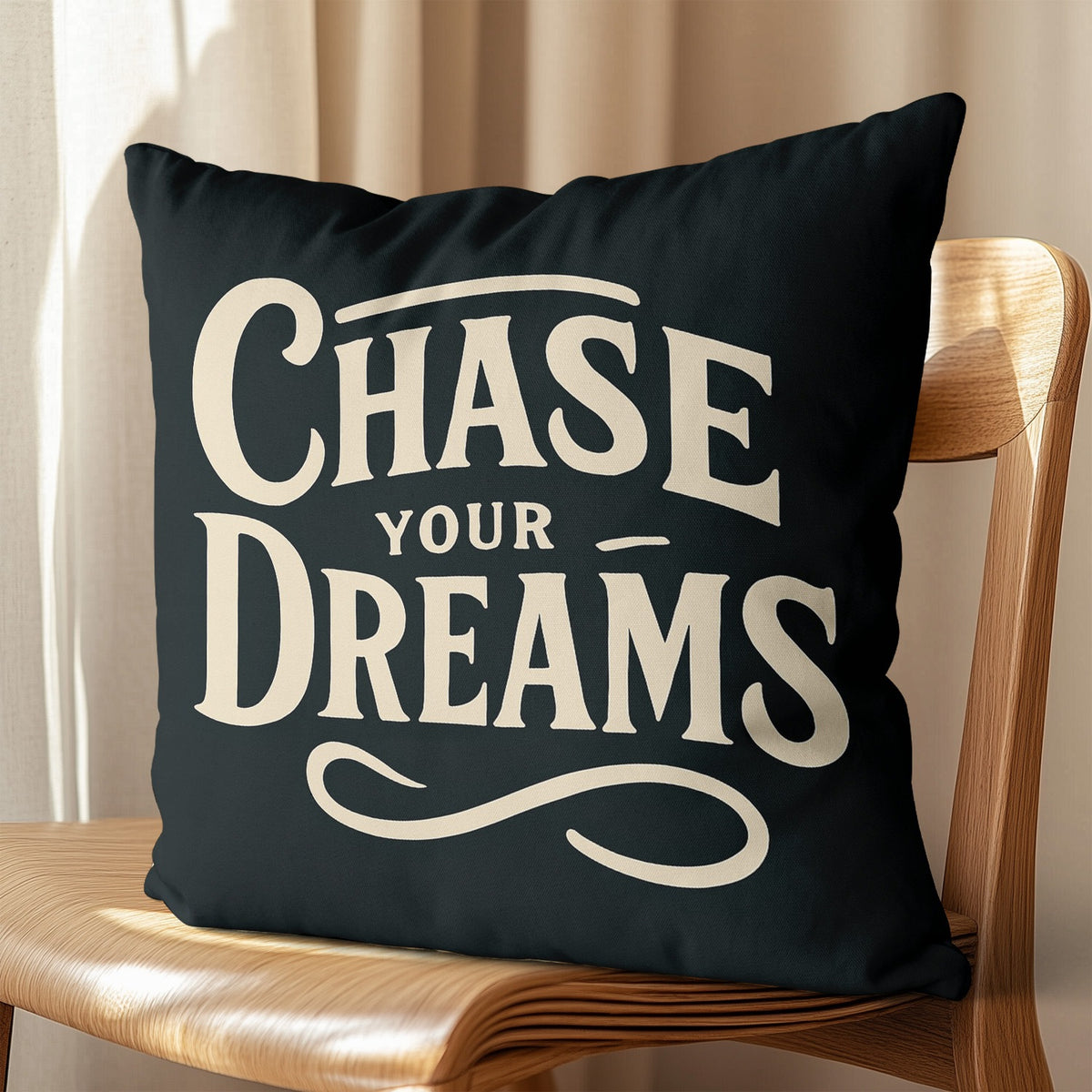 Feblilac Chase Your Dream Tufted Throw Pillow