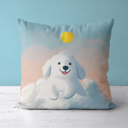 Feblilac Cloud Dog Cushion Covers Throw Pillow Cover