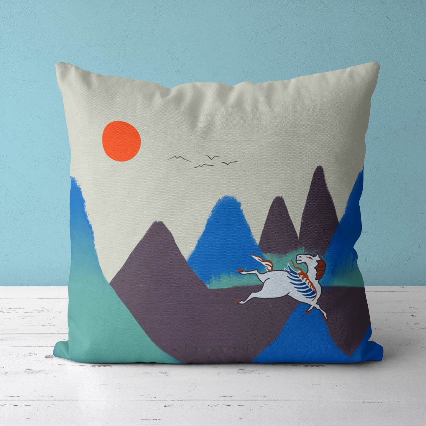 Feblilac Dunhuang Sunrise Cushion Covers Throw Pillow Cover