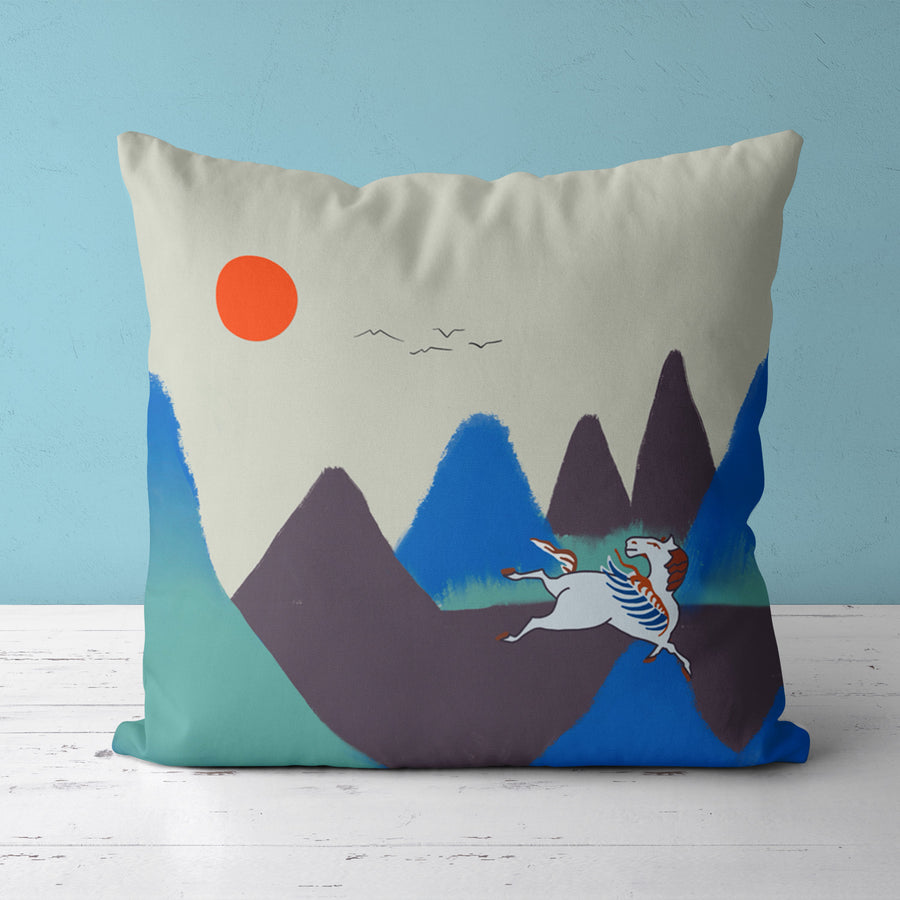 Feblilac Dunhuang Sunrise Cushion Covers Throw Pillow Cover