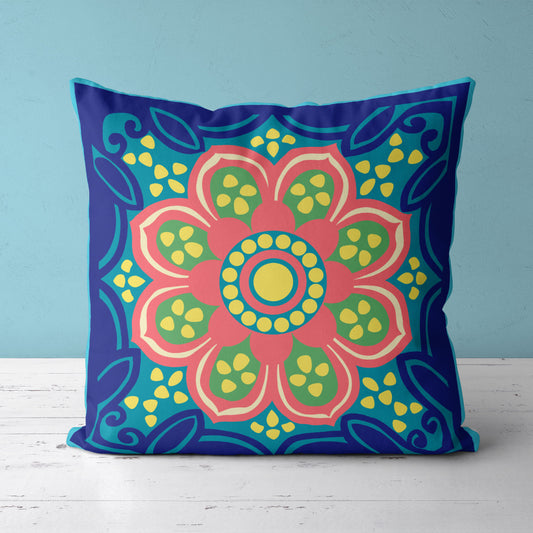 Feblilac Bohemian Lotus Cushion Covers Throw Pillow Covers