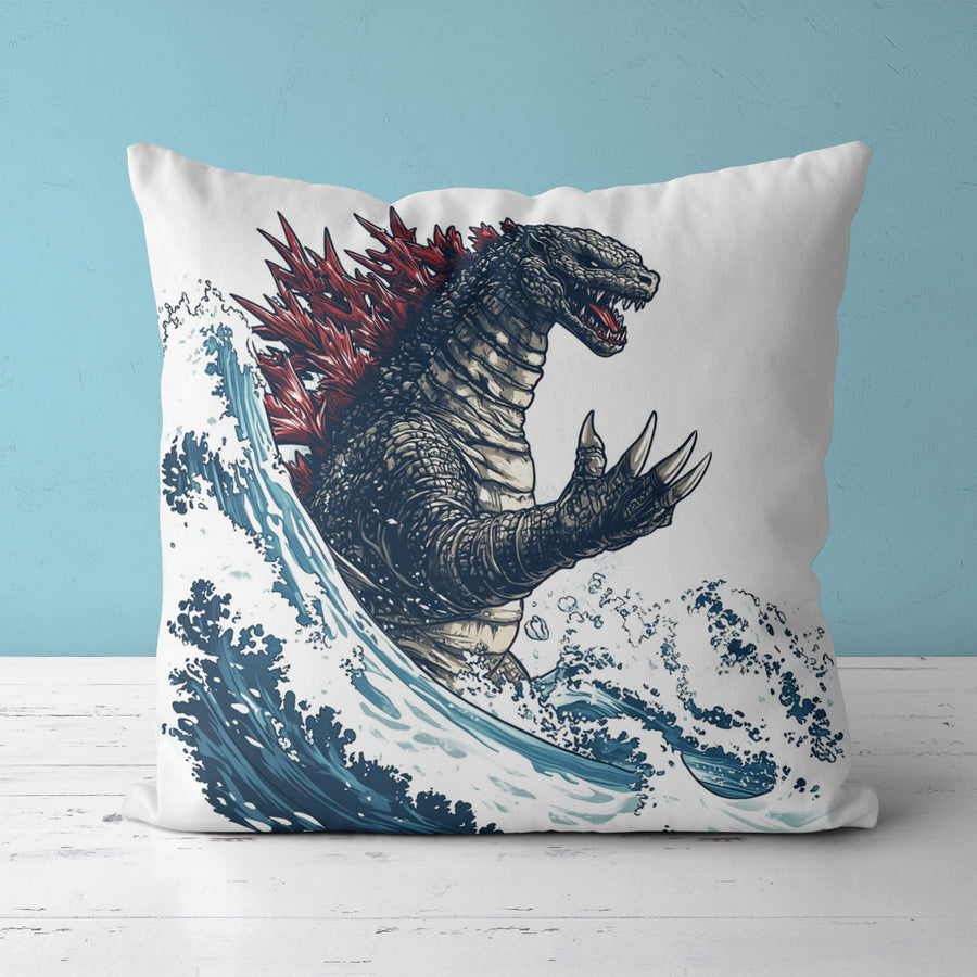 Feblilac Japanese Wave Monster Cushion Covers Throw Pillow Cover