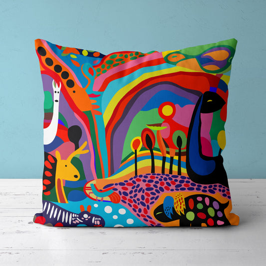 Feblilac Children's Drawings Cushion Covers Throw Pillow Covers