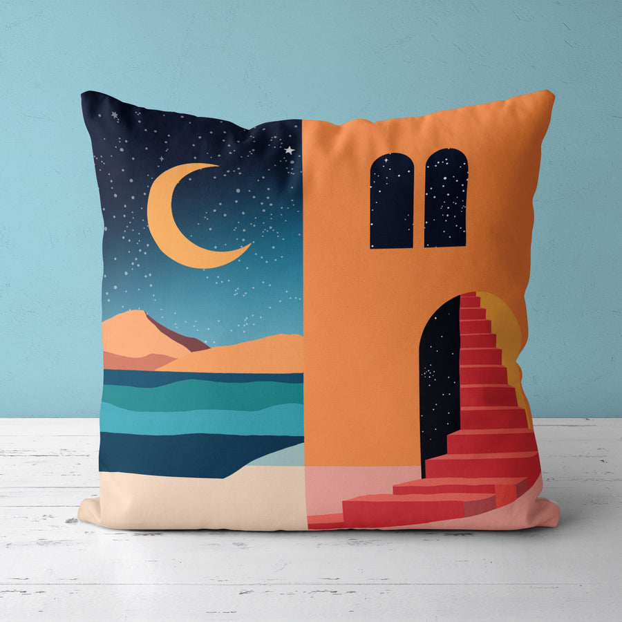 Feblilac Simple Style House Mountains Cushion Covers Throw Pillow Cover